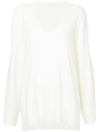 The Row Lesli Drop Shoulder Blouse - White
