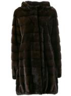 Liska Klara Loose Trimmed Coat - Brown