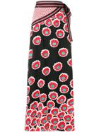 Dvf Diane Von Furstenberg Floral Print Skirt - Black