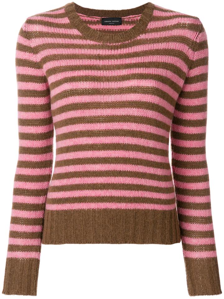 Roberto Collina Striped Top - Brown