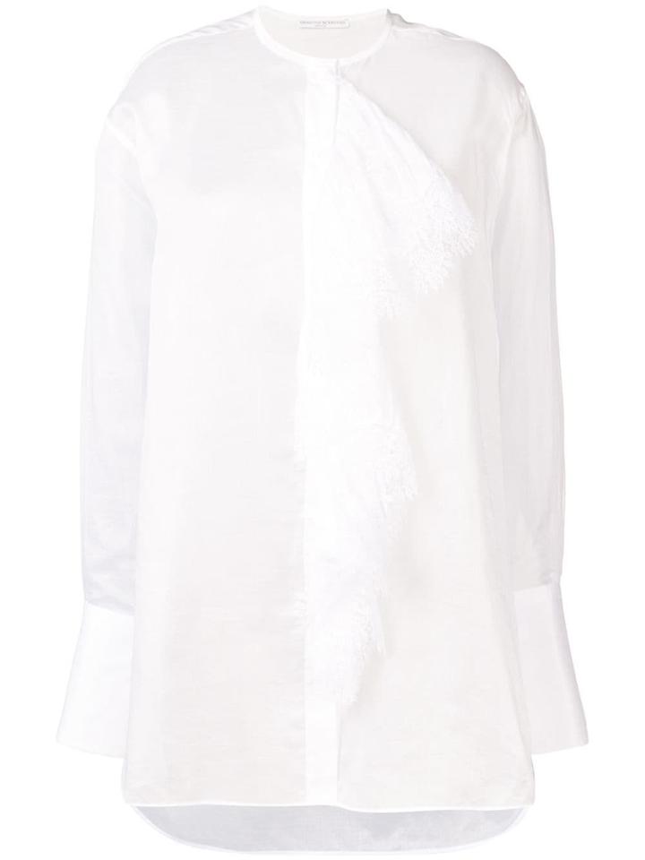 Ermanno Scervino Embroidered Ruffle Blouse - White