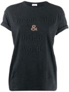 Brunello Cucinelli Quilted Slogan T-shirt - Grey