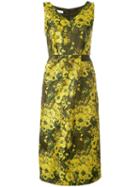 Dries Van Noten - Floral Print Dress - Women - Cotton/polyester/acetate/viscose - 38, Women's, Yellow/orange, Cotton/polyester/acetate/viscose