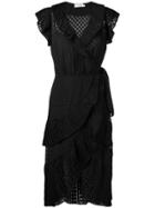 Zimmermann Ruffle Midi Dress - Black