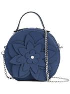 Christian Siriano Floral Embellished Shoulder Bag - Blue