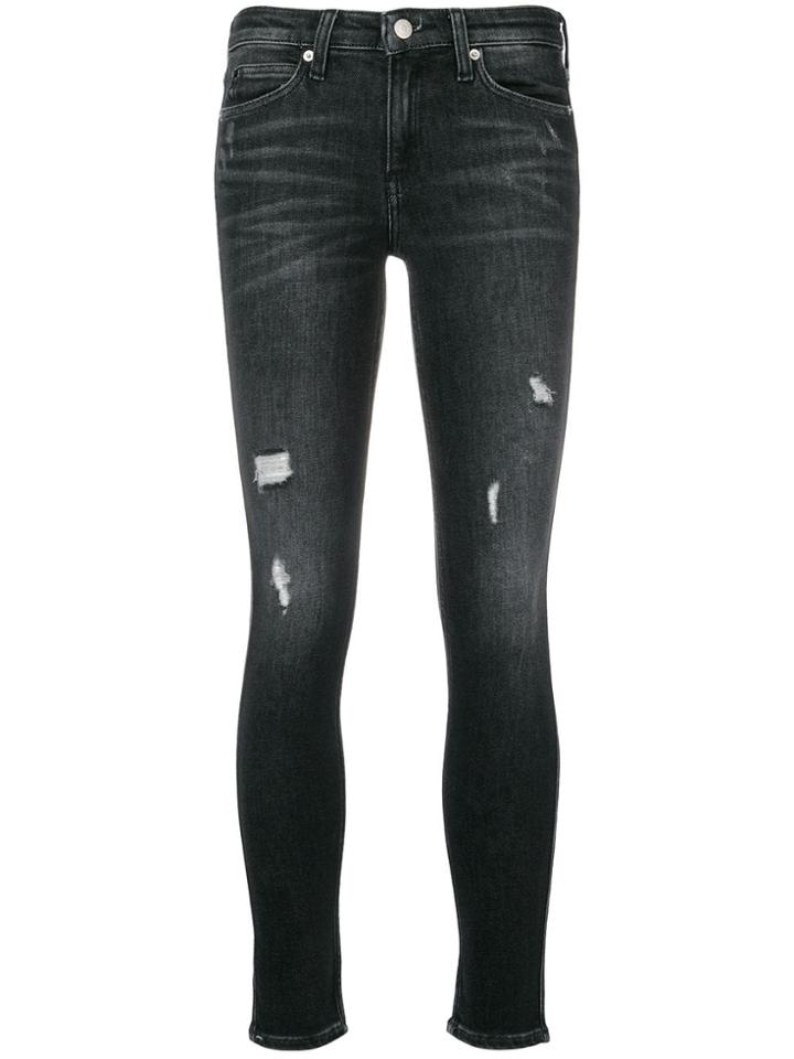 Ck Jeans Classic Ripped Skinny Jeans - Black