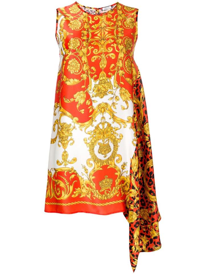 P.a.r.o.s.h. Print Shift Mini Dress - Orange
