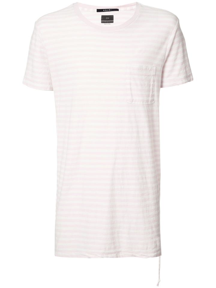 Ksubi - Striped T-shirt - Men - Cotton - Xl, Pink/purple, Cotton