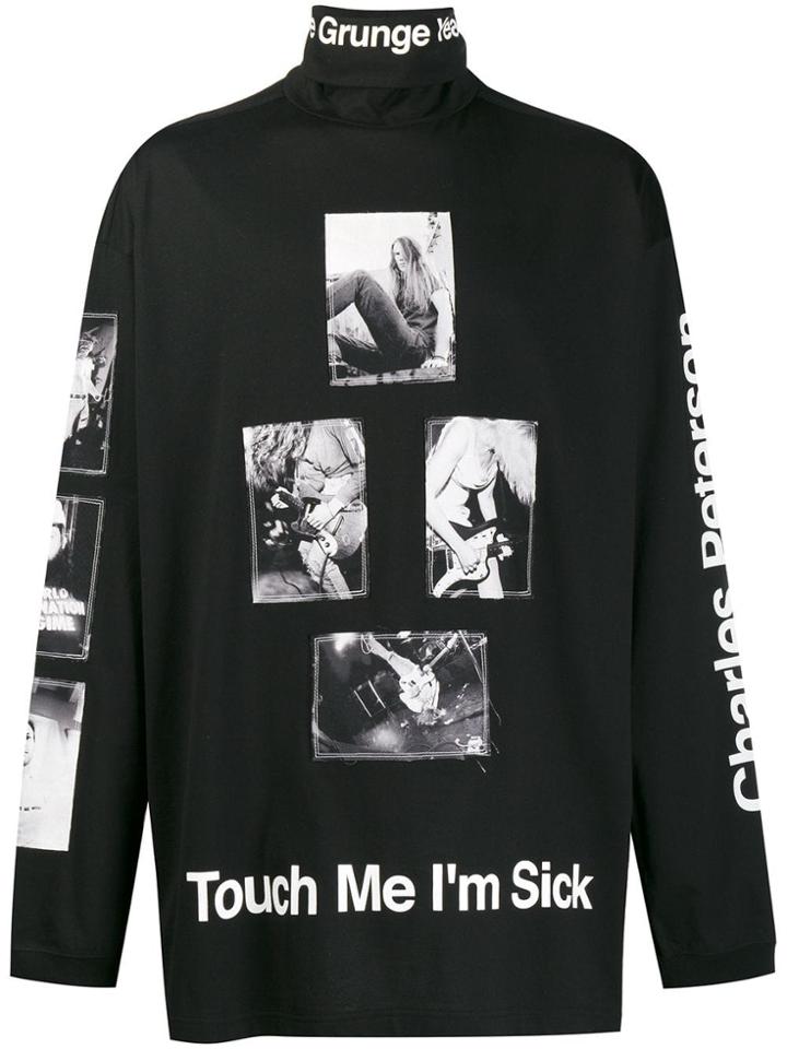 Takahiromiyashita The Soloist Photo Print Turtleneck T-shirt - Black