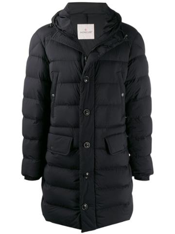 Moncler Button-up Down Jacket - Black