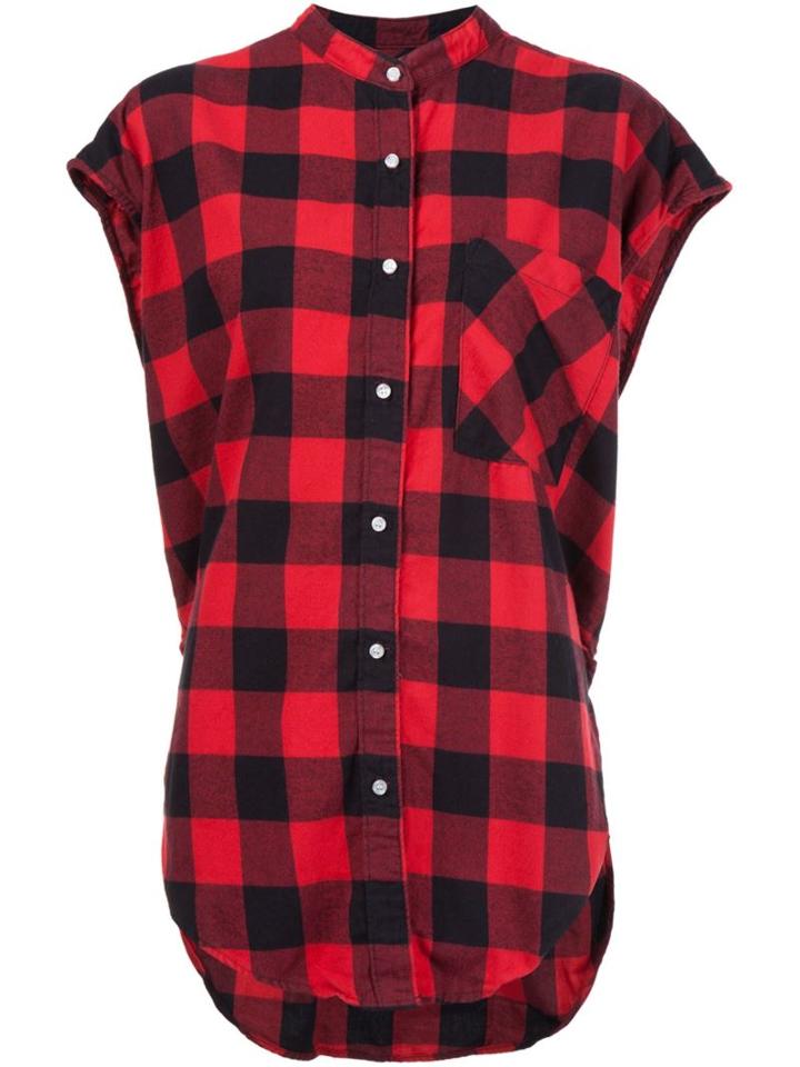 Nsf Oversized Sleeveless Check Shirt