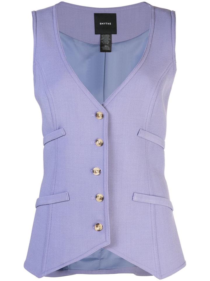 Smythe V-neck Gilet - Purple
