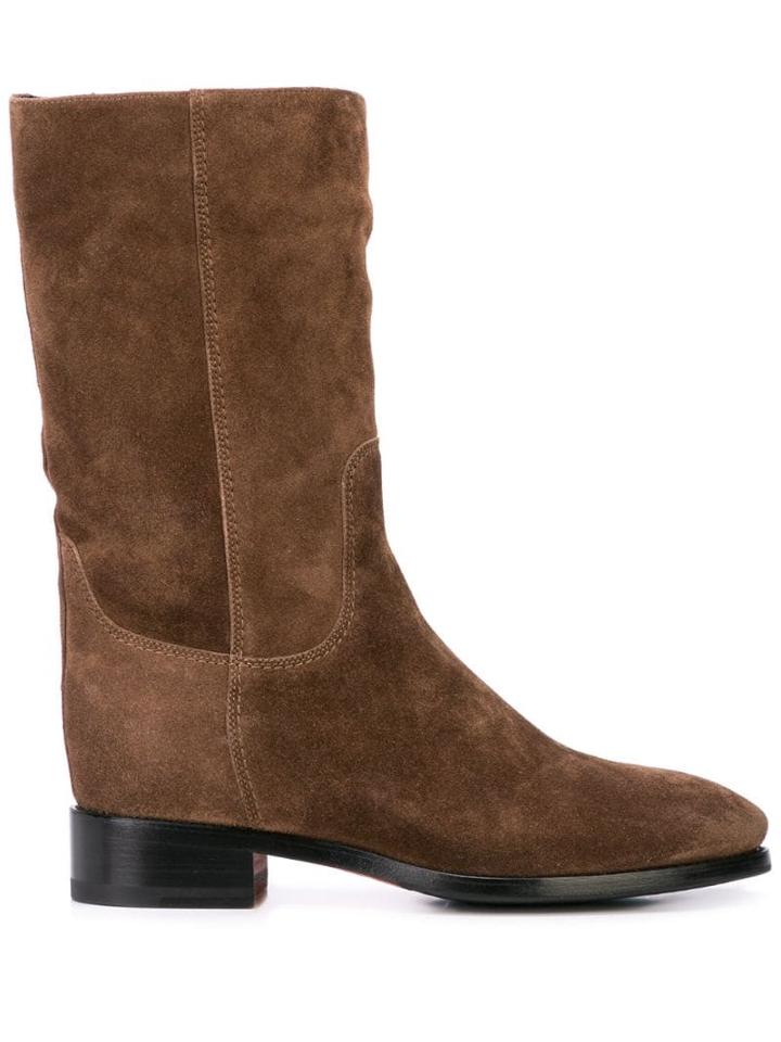 Santoni Classic Slip-on Boots - Brown