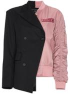 Charm's Incongruity Ma-1 Blazer Bomber Jacket - Black