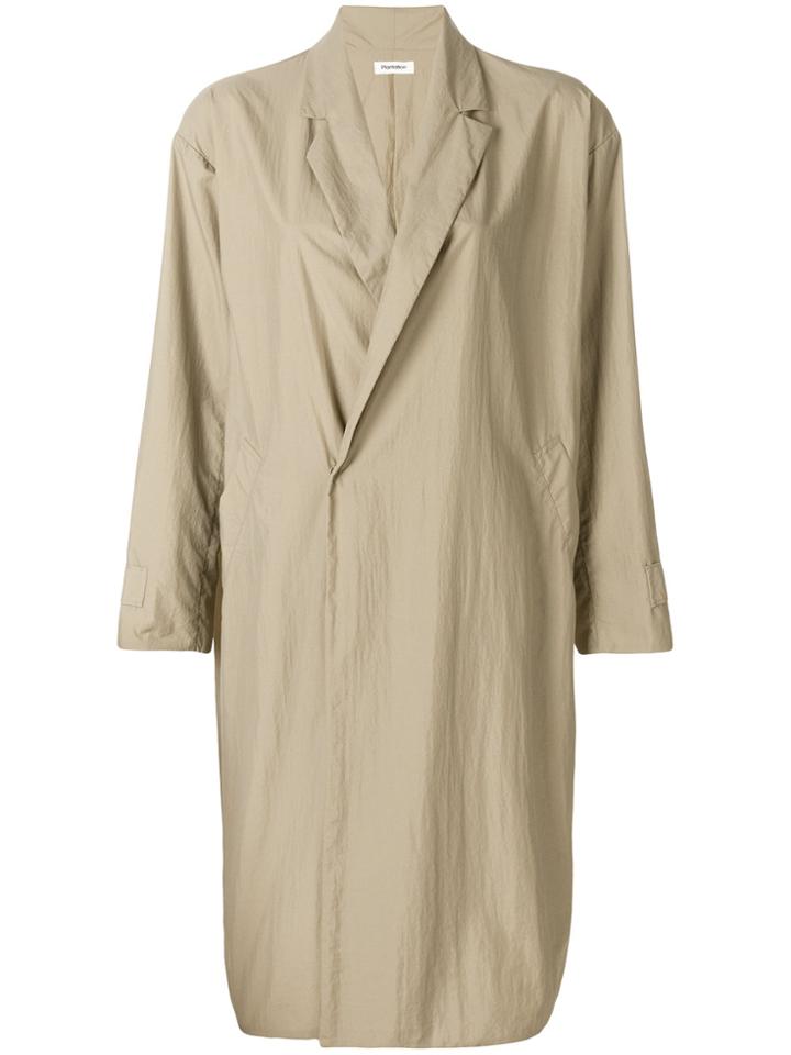 Plantation Double-breasted Trench Coat - Brown
