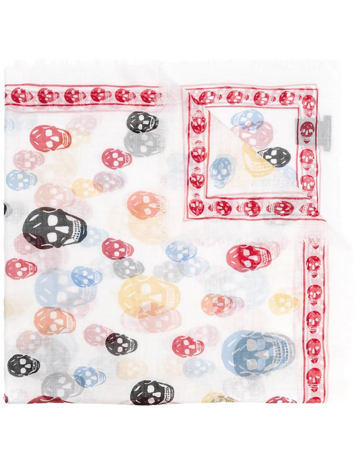 Skull Scarf - Women - Silk/modal - One Size, Silk/modal, Alexander Mcqueen