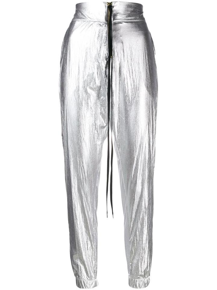 Mia-iam Metallic Cropped Trousers