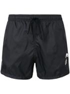 Fendi Karlito-embroidered Swim Shorts - Black