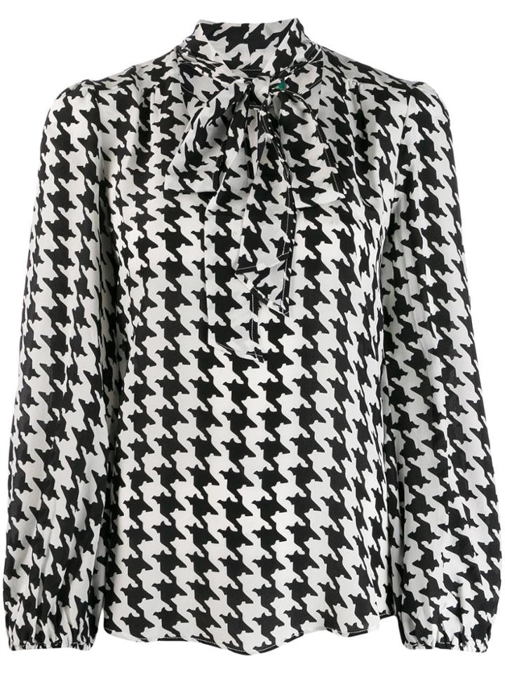 Rixo Houndstooth Shirt - White