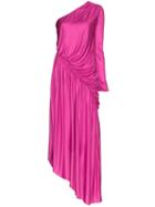 Halpern One-shoulder Asymmetric Dress - Pink