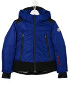 Moncler Kids Raincoat Panel Padded Jacket, Boy's, Size: 10 Yrs, Blue