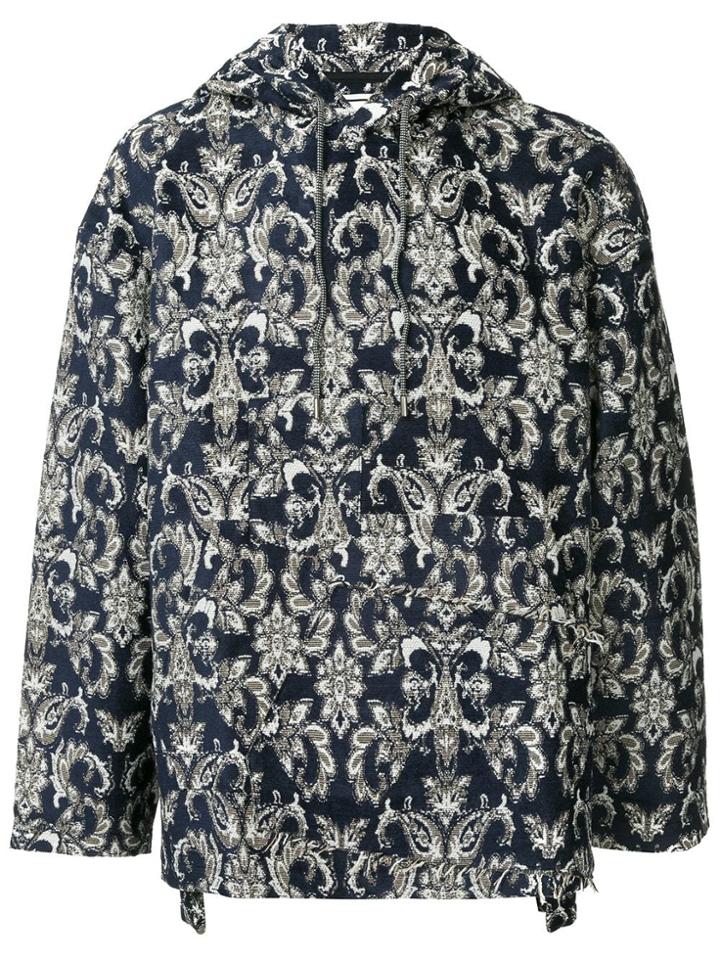 Wooyoungmi Jacquard Printed Hoodie - Blue