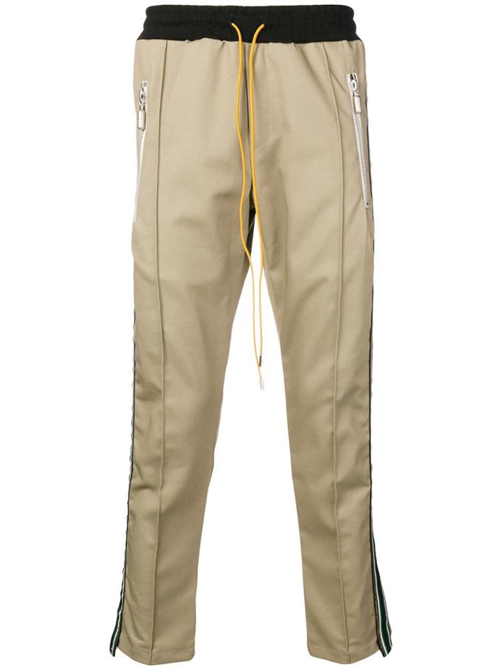 Rhude Zipped Trousers - Neutrals