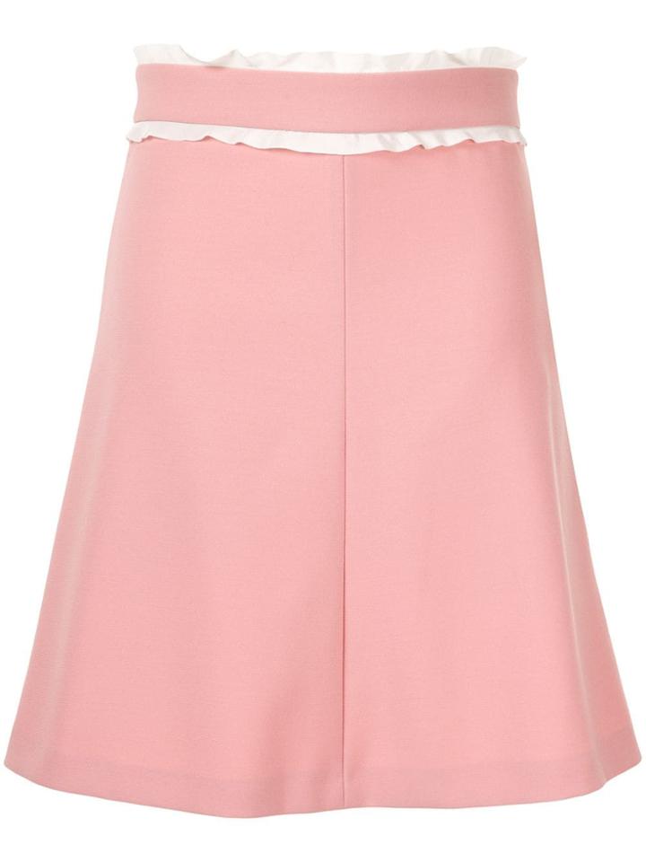 Red Valentino Ruffle Trim A-line Shirt - Pink