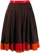Prada Pre-owned Bead Embroidered Skirt - Brown