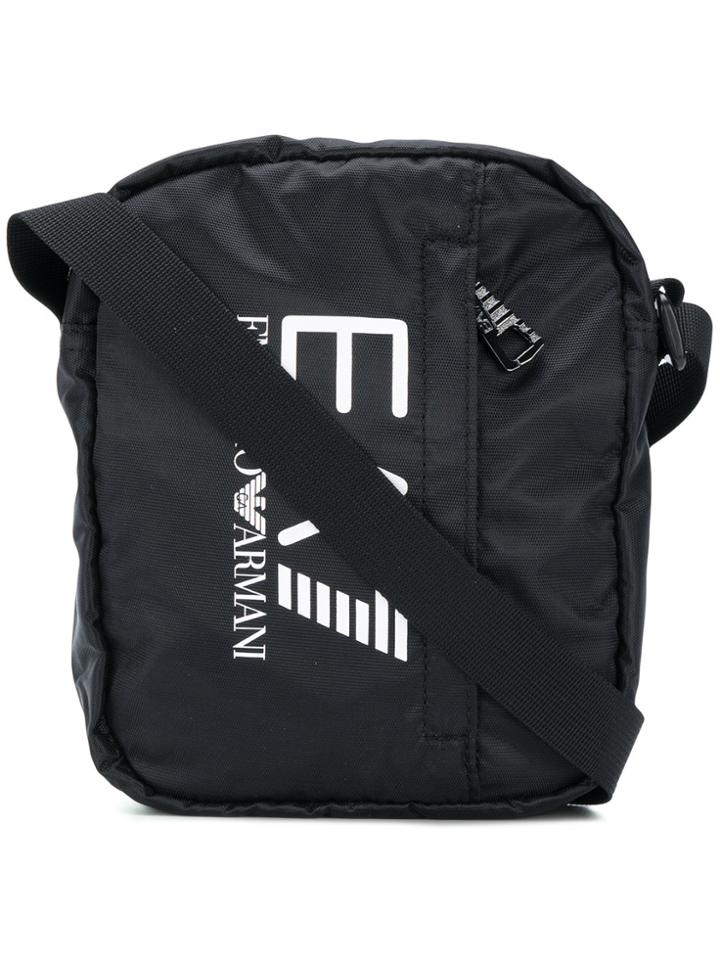 Ea7 Emporio Armani Logo Shoulder Bag - Black