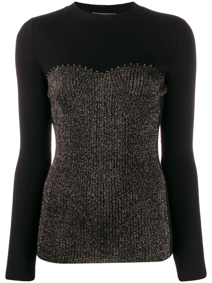 Alberta Ferretti Lurex Detail Jumper - Black