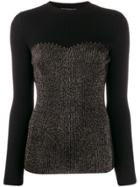Alberta Ferretti Lurex Detail Jumper - Black