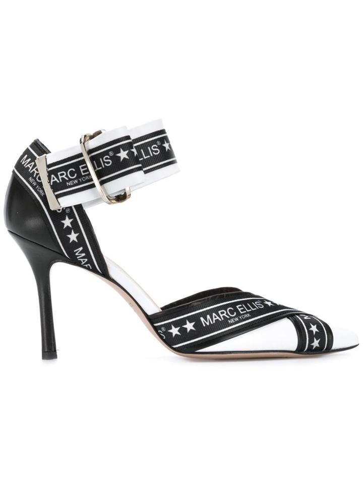 Marc Ellis Logo Tape Ankle-strap Pumps - Black