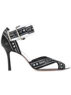 Marc Ellis Logo Tape Ankle-strap Pumps - Black