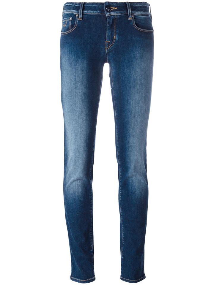 Jacob Cohen Straight Jeans, Women's, Size: 26, Blue, Cotton/polyester/spandex/elastane