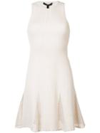 Derek Lam - Mesh-panelled Ribeed-knit Dress - Women - Polyamide/polyester/viscose - M, White, Polyamide/polyester/viscose