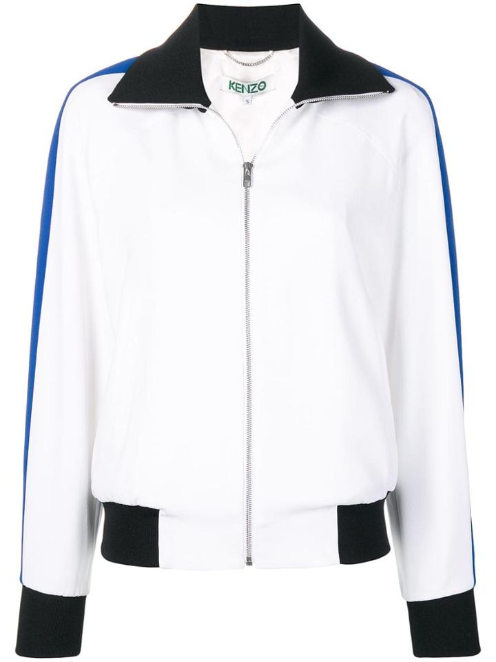 Kenzo Embroidered Tiger Bomber Jacket - White