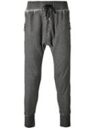 Unconditional Drop Crotch Track Pants, Men's, Size: Large, Grey, Cotton