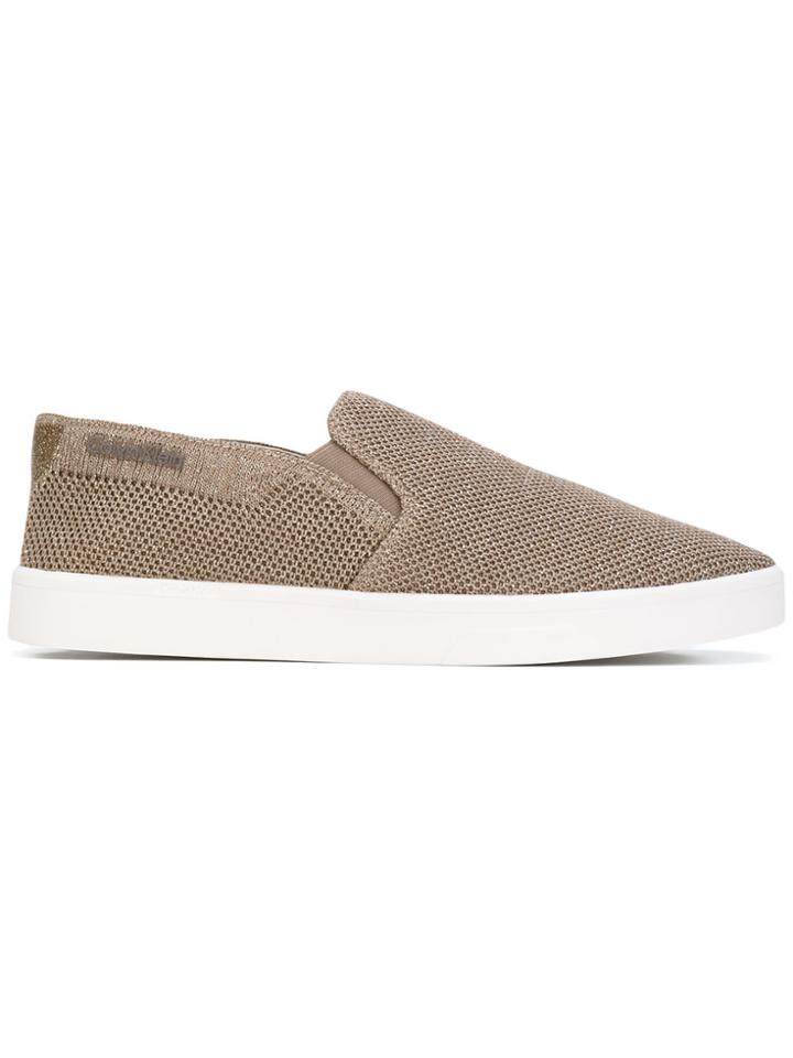 Calvin Klein Glittery Slip-on Sneakers - Nude & Neutrals