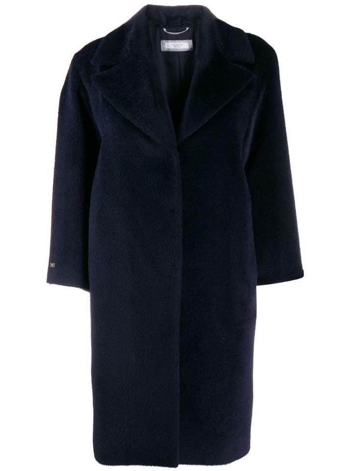 Peserico Textured Mid-length Coat - Blue