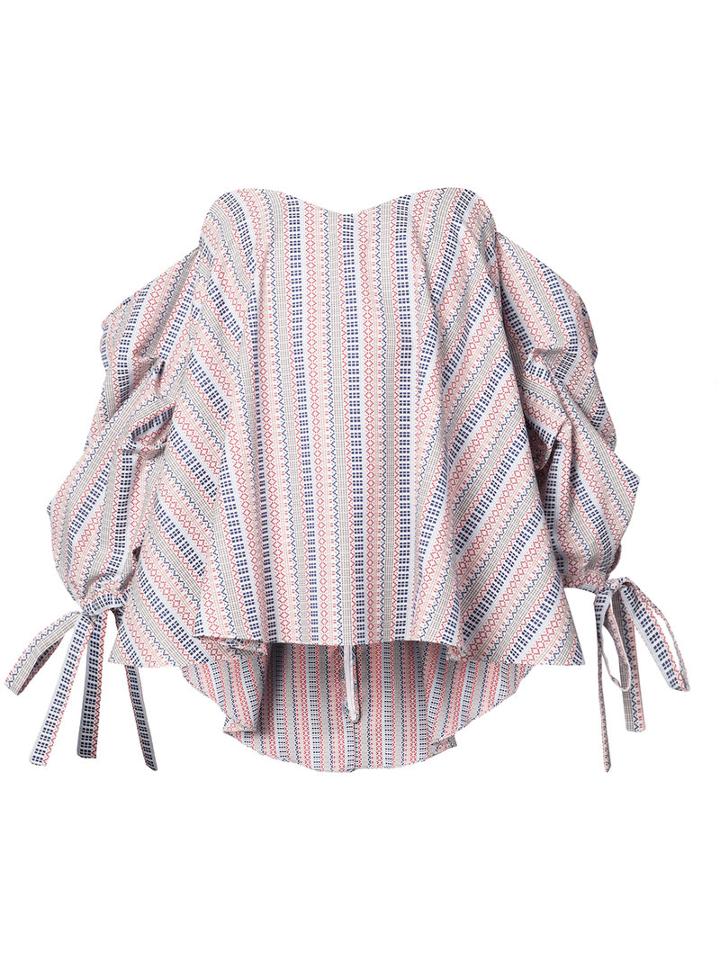 Caroline Constas - Gabriella Top - Women - Cotton - S, Red, Cotton