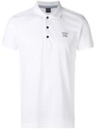 Paul & Shark Logo Print Polo Shirt, Men's, Size: Medium, White, Cotton