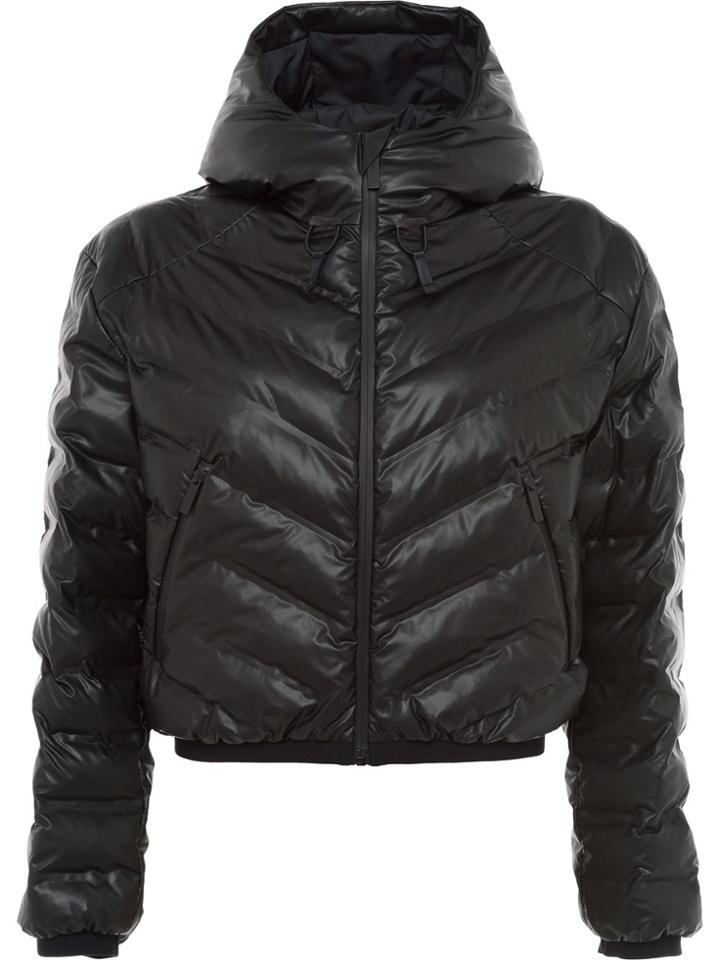 Prada Lr-lx020 Cropped Puffer Jacket - Black