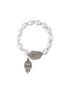 Loree Rodkin Diamond Hamsa Pearl Bracelet