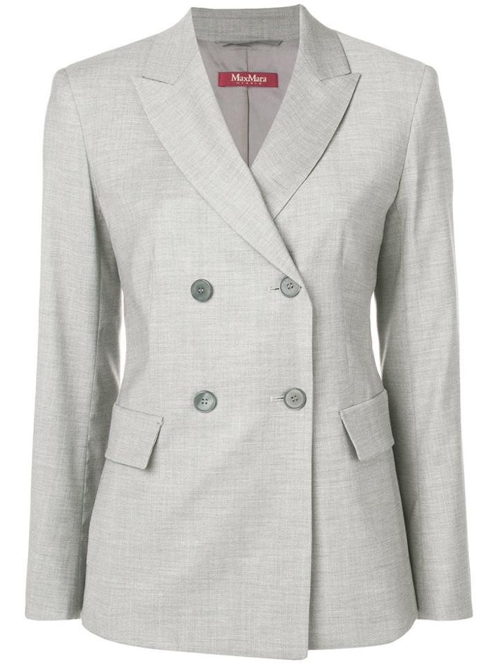 Max Mara Studio Double Breasted Jacket - Grey