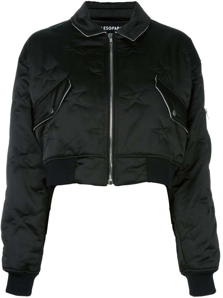 Filles A Papa 'cory' Bomber Jacket, Women's, Size: Ii, Black, Polyester