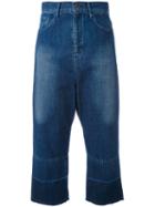 Y's - Cropped Wide-leg Jeans - Women - Cotton - 1, Blue, Cotton