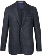 Corneliani Check-print Single-breasted Blazer - Blue