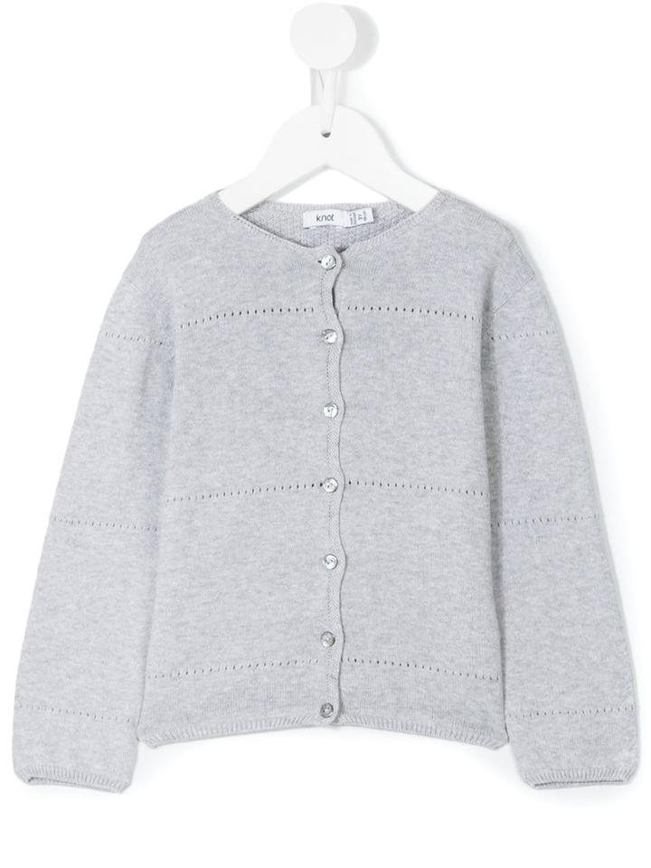 Knot - Alice Cardigan - Kids - Cotton - 10 Yrs, Grey