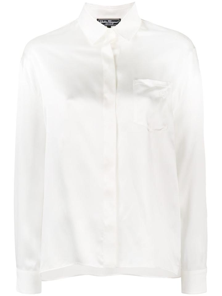 Salvatore Ferragamo Pocket Button Shirt - White